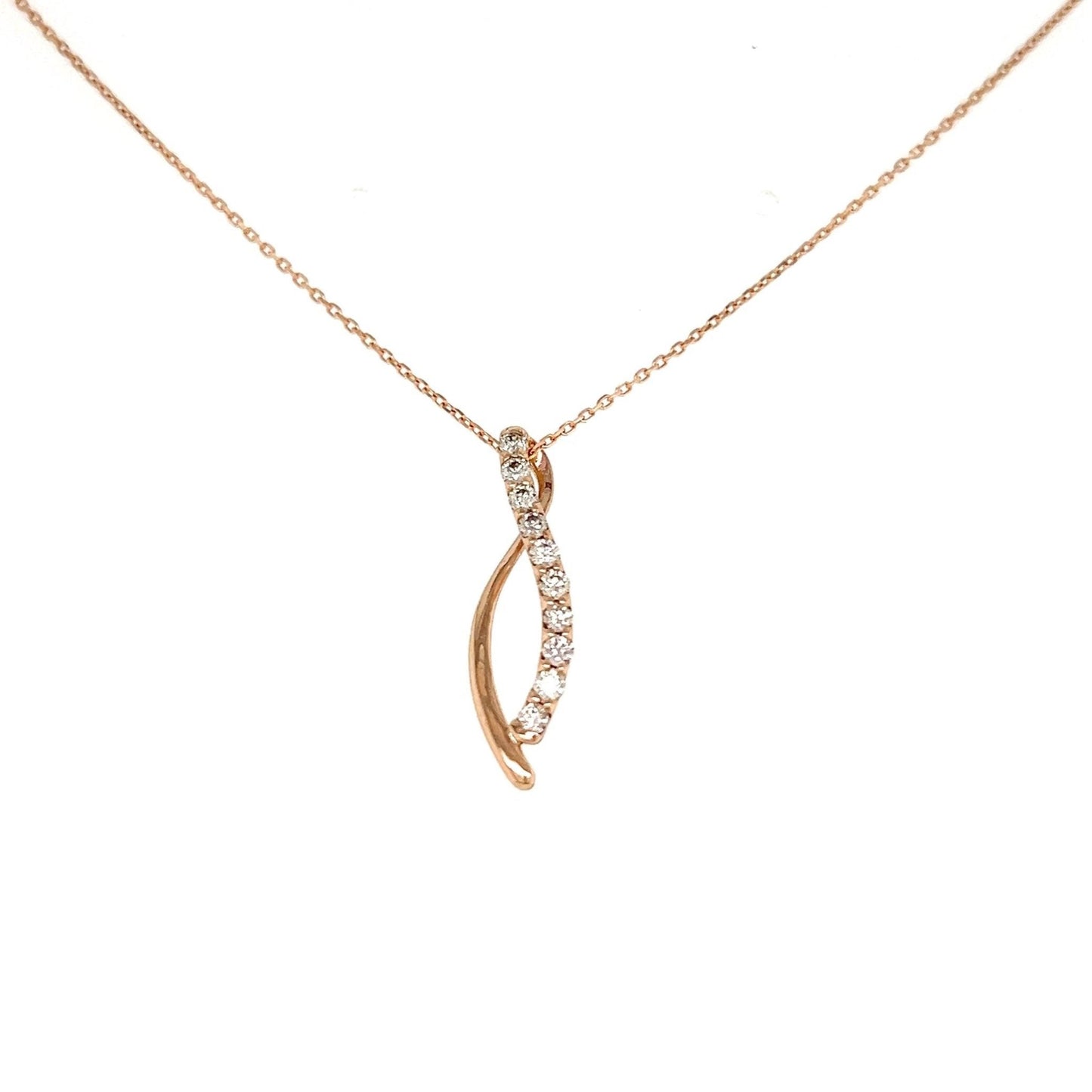 HC Twisted Necklace 0.2ct - JMW Jewelry Wholesale