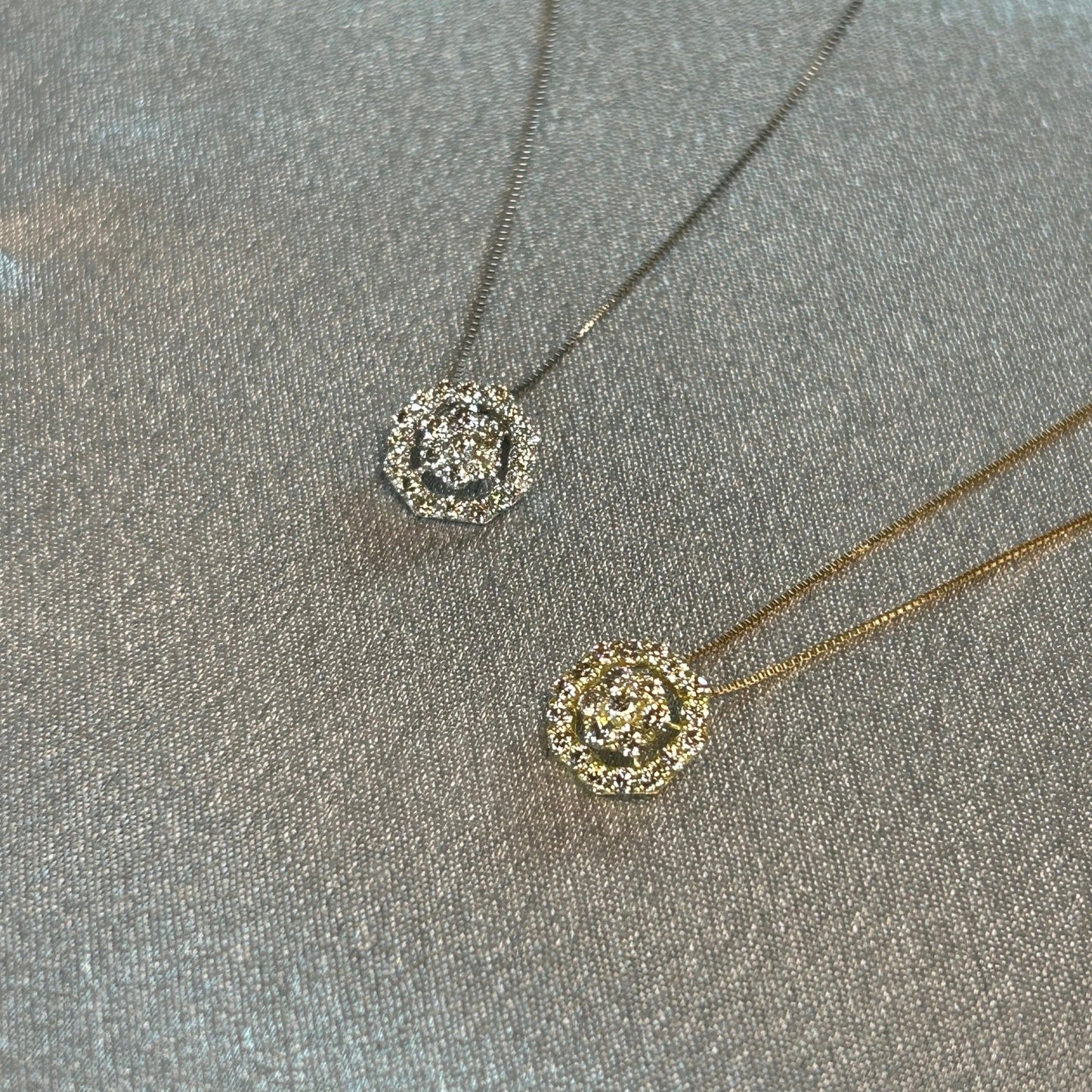 HC Whole Dia Flower Necklace 0.5ct - JMW Jewelry Wholesale