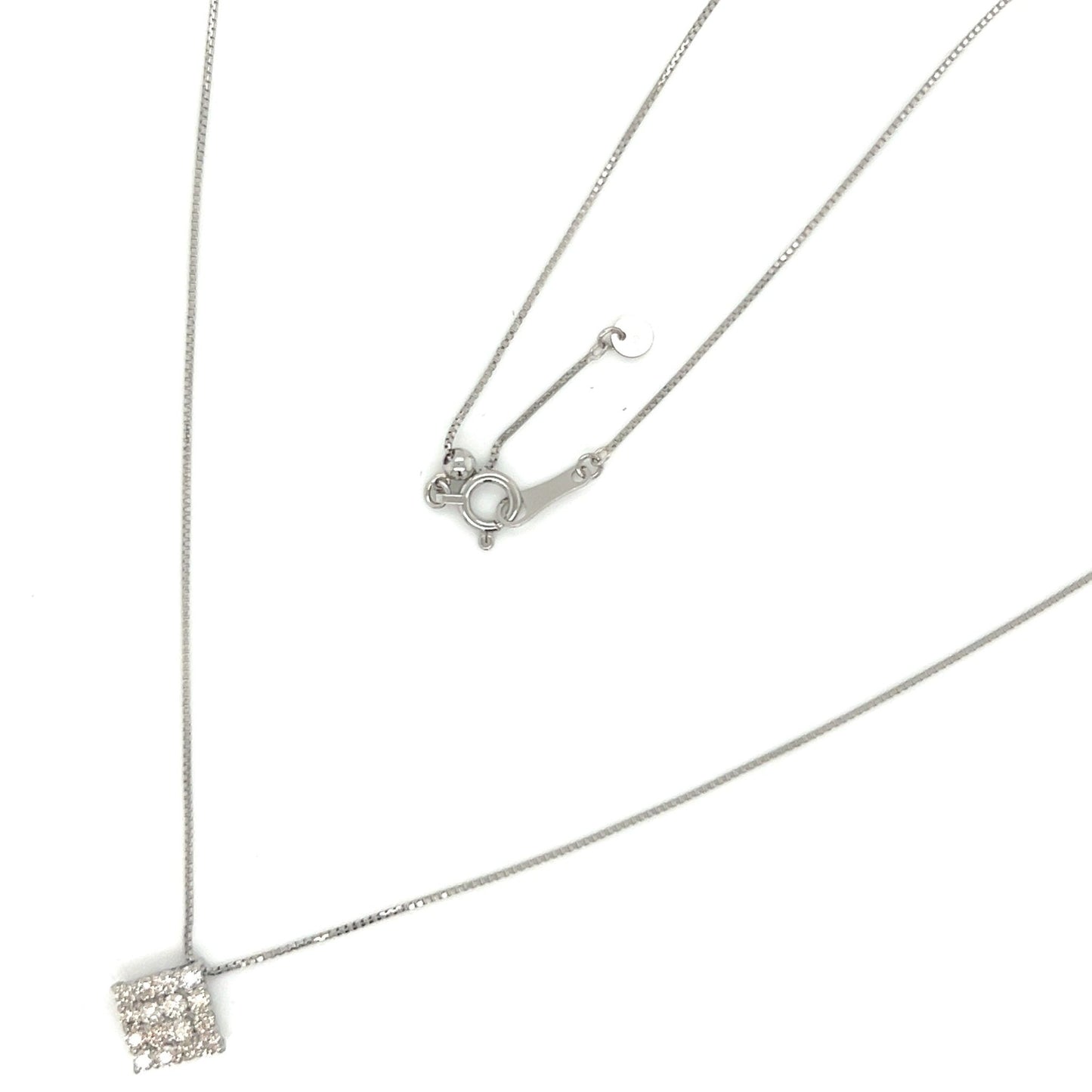 HC Whole Dia Rhombus Necklace 0.3ct - JMW Jewelry Wholesale