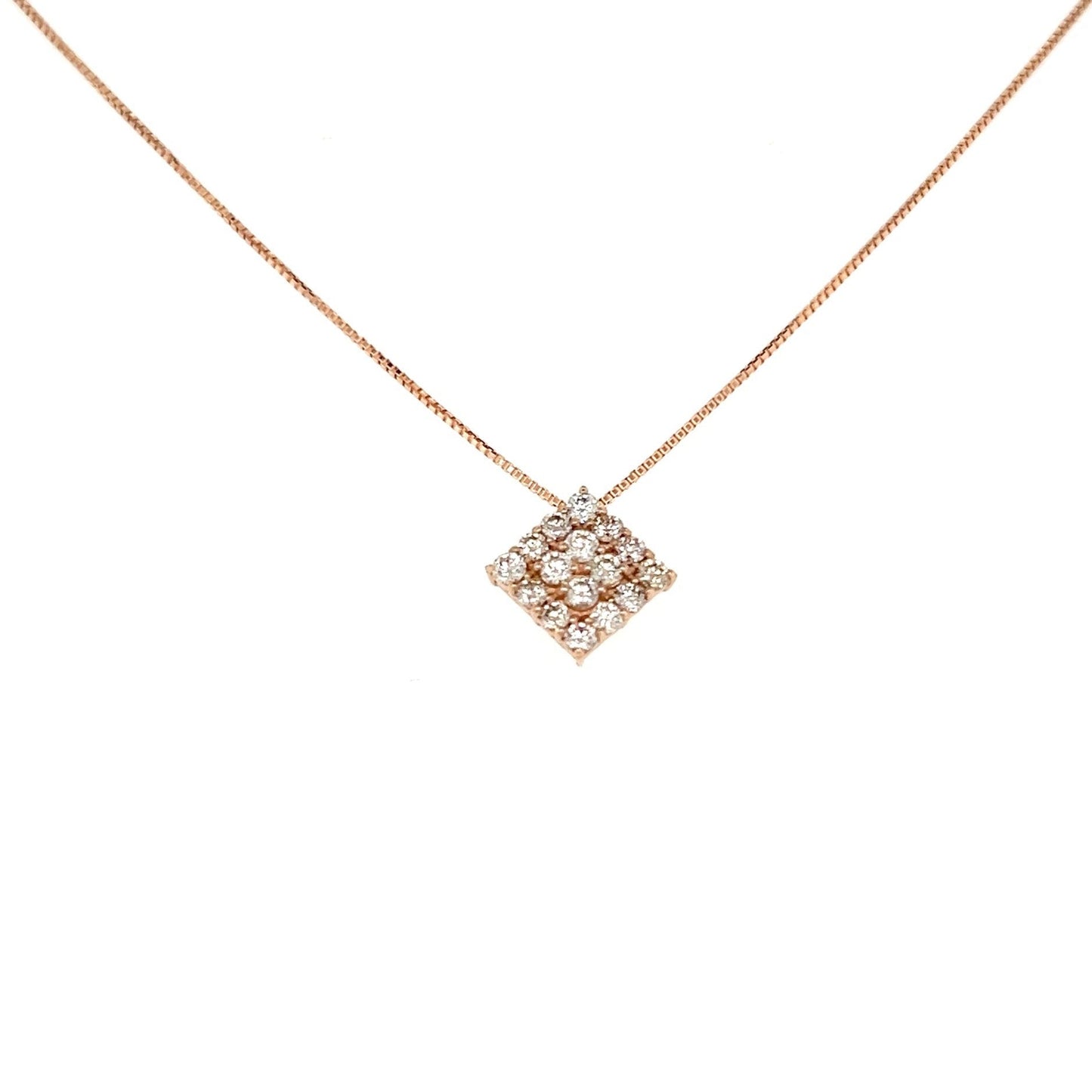 HC Whole Dia Rhombus Necklace 0.3ct - JMW Jewelry Wholesale