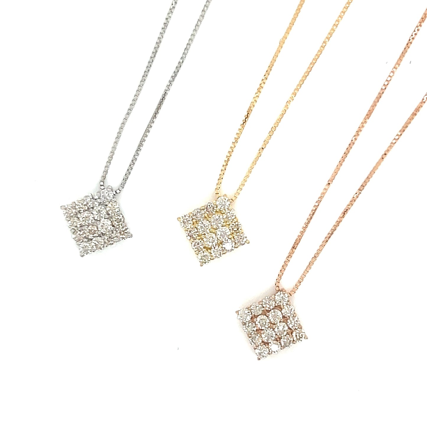 HC Whole Dia Rhombus Necklace 0.3ct - JMW Jewelry Wholesale