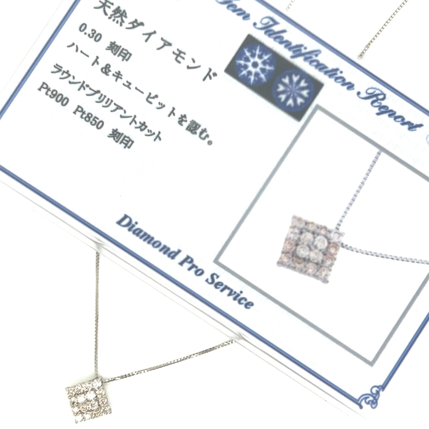 HC Whole Dia Rhombus Necklace 0.3ct - JMW Jewelry Wholesale