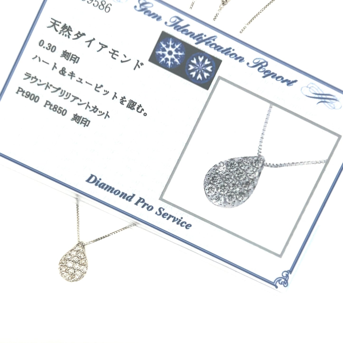 HC Whole Dia Waterdrop Necklace 0.3ct - JMW Jewelry Wholesale