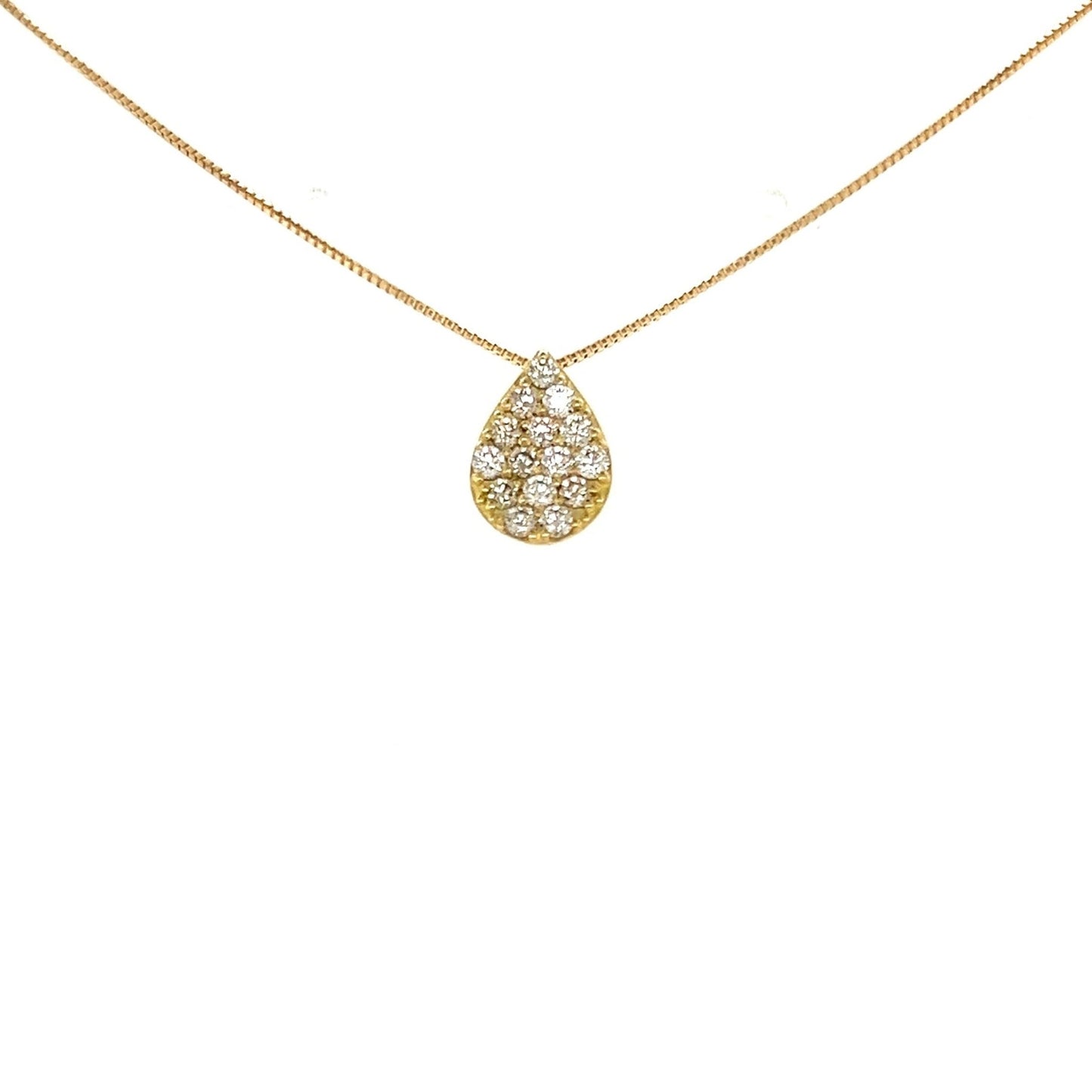 HC Whole Dia Waterdrop Necklace 0.3ct - JMW Jewelry Wholesale