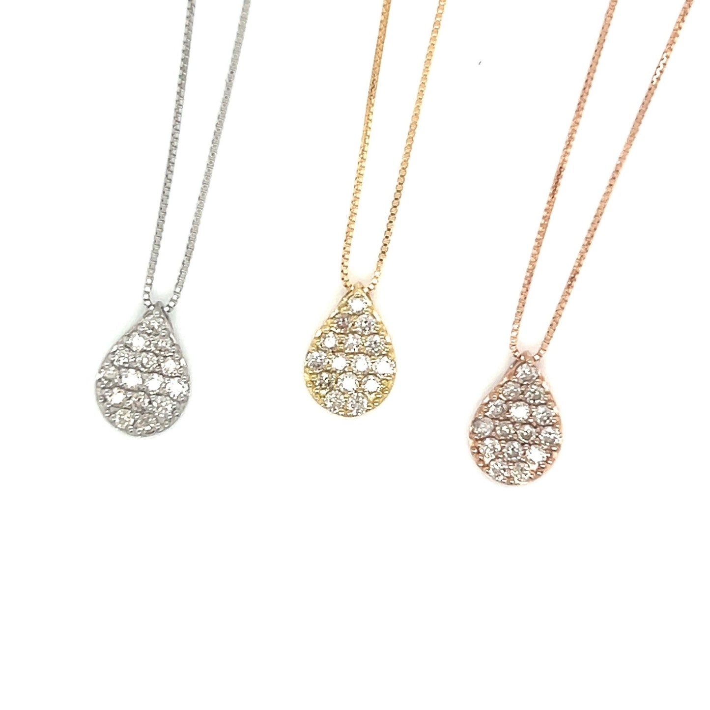 HC Whole Dia Waterdrop Necklace 0.3ct - JMW Jewelry Wholesale