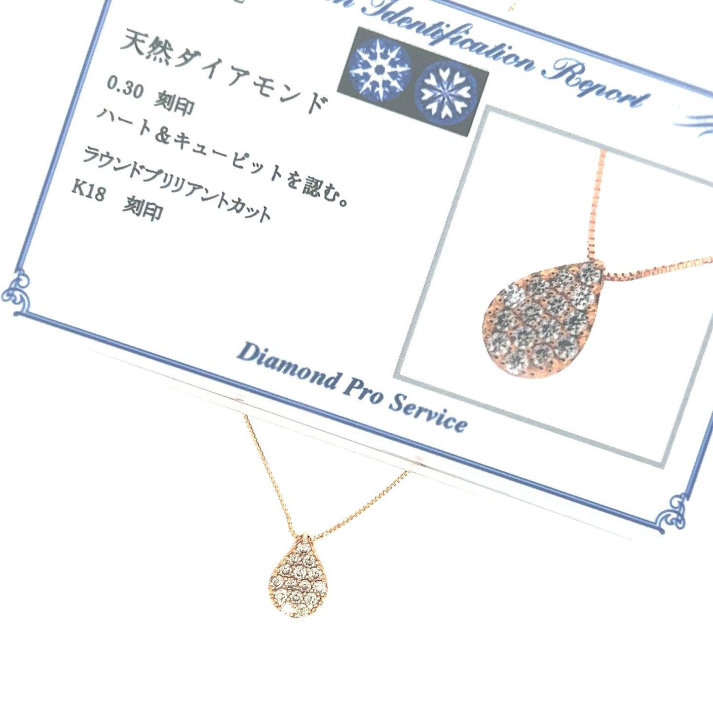 HC Whole Dia Waterdrop Necklace 0.3ct - JMW Jewelry Wholesale