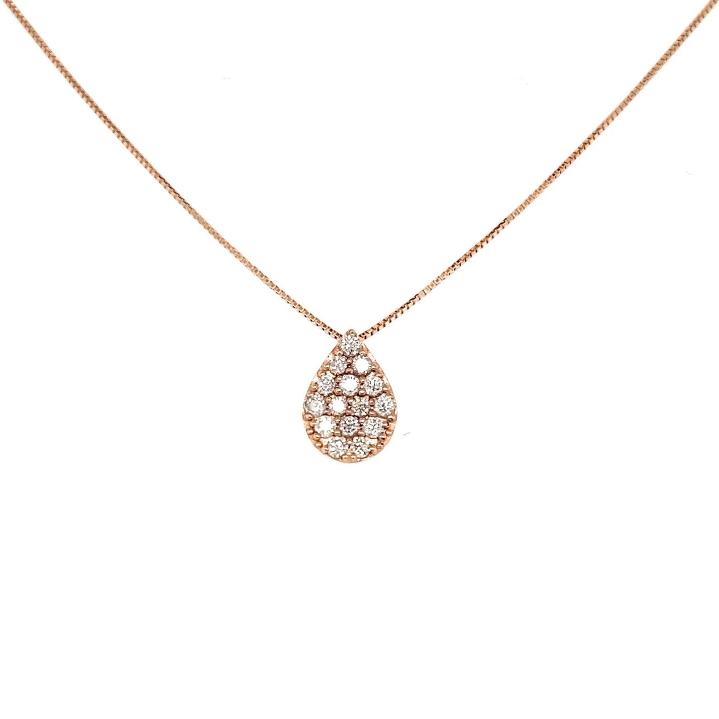 HC Whole Dia Waterdrop Necklace 0.3ct - JMW Jewelry Wholesale