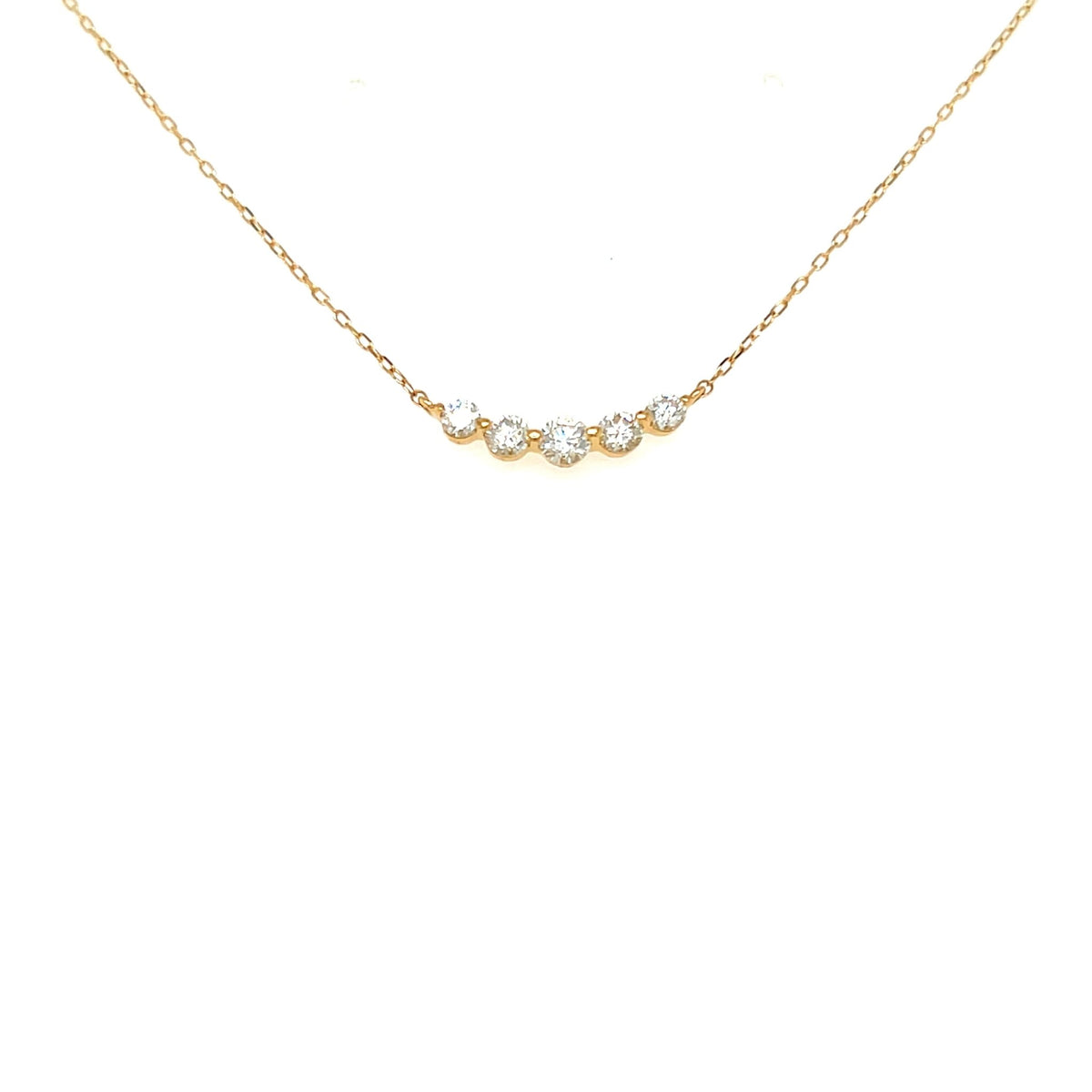 Heart & Cupid cut 5 Dia Smile Necklace 0.3ct - JMW Jewelry Wholesale