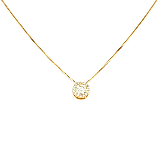 Heart & Cupid cut Halo Necklace 0.3/0.08ct - JMW Jewelry Wholesale