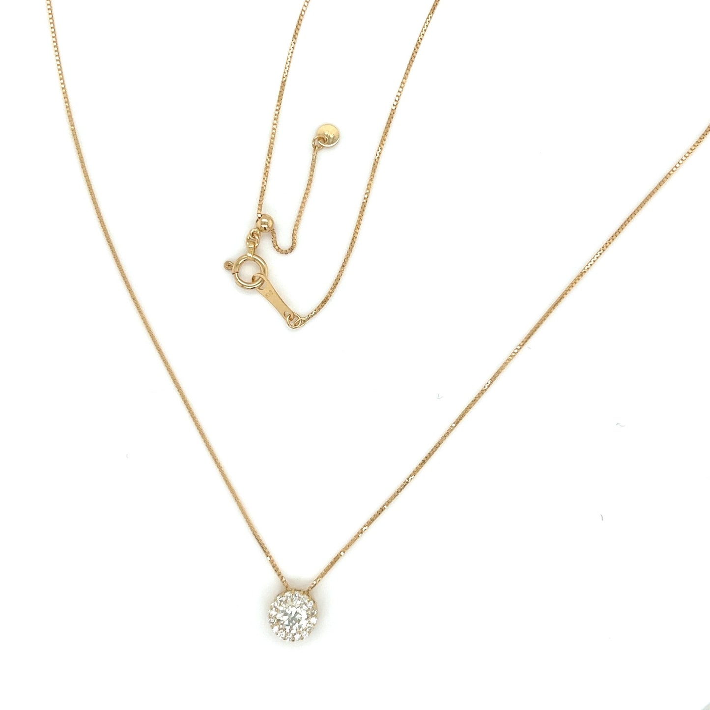 Heart & Cupid cut Halo Necklace 0.3/0.08ct - JMW Jewelry Wholesale