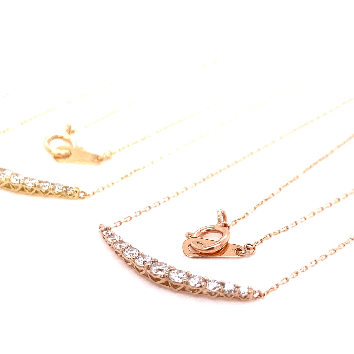 Heart Shape 11 Dia Smile Necklace 0.3ct - JMW Jewelry Wholesale