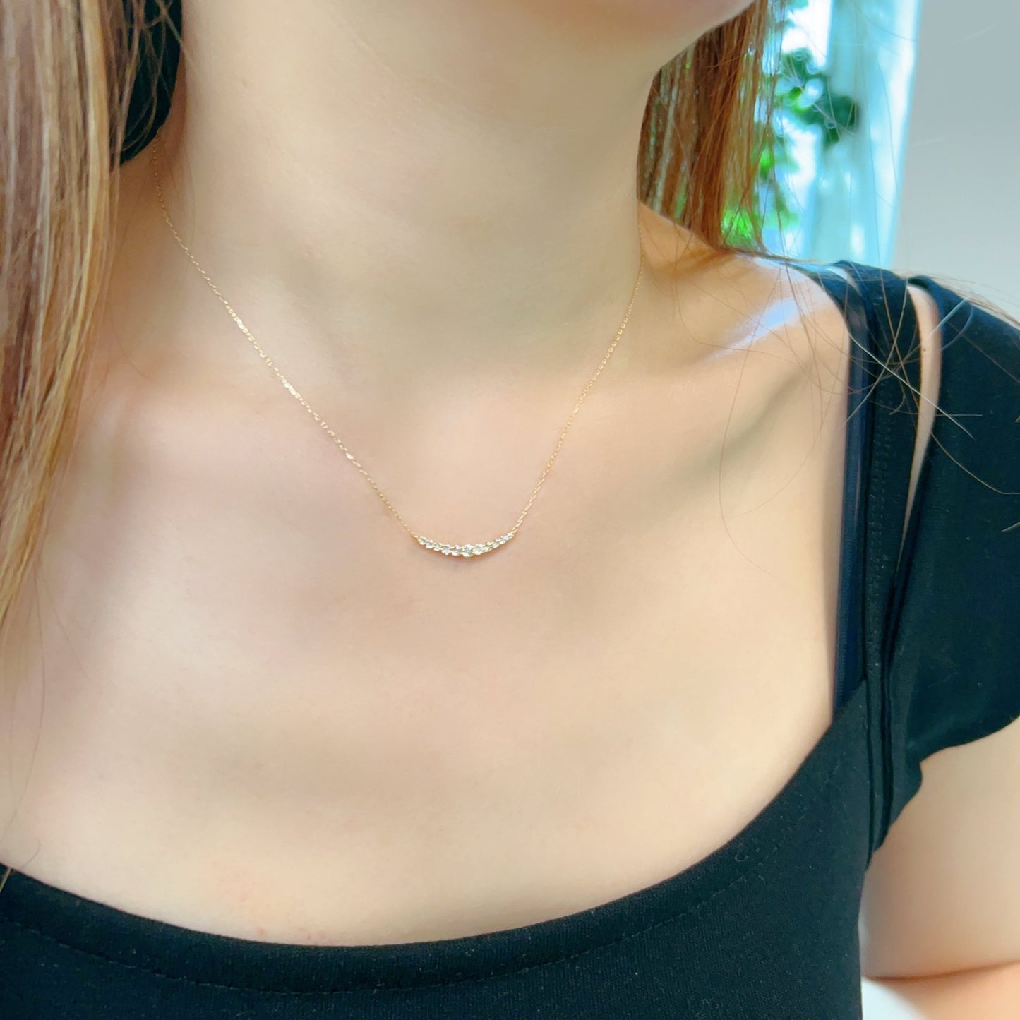 Heart Shape 11 Dia Smile Necklace 0.3ct - JMW Jewelry Wholesale