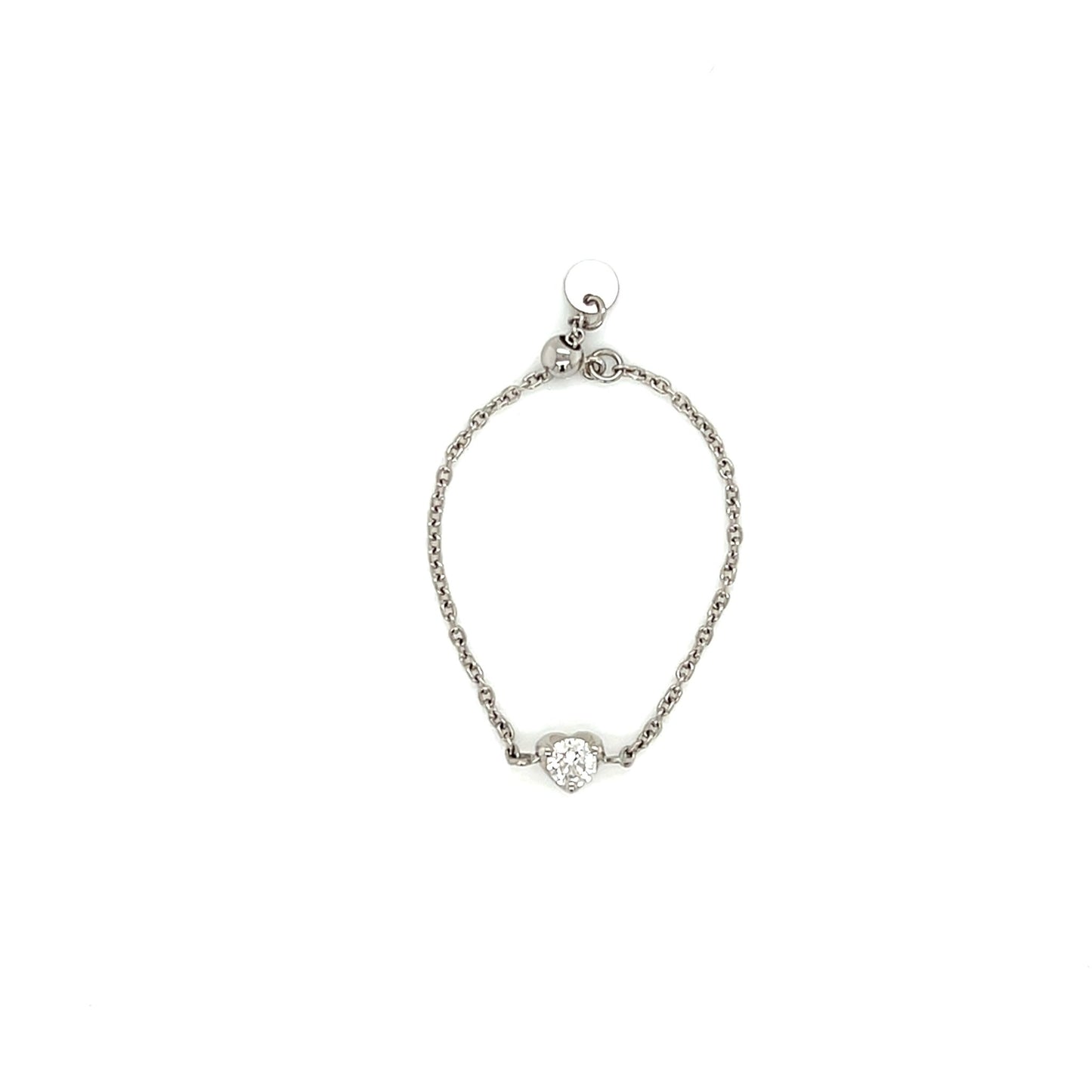 Heart Shape Chain Ring 0.08ct - JMW Jewelry Wholesale