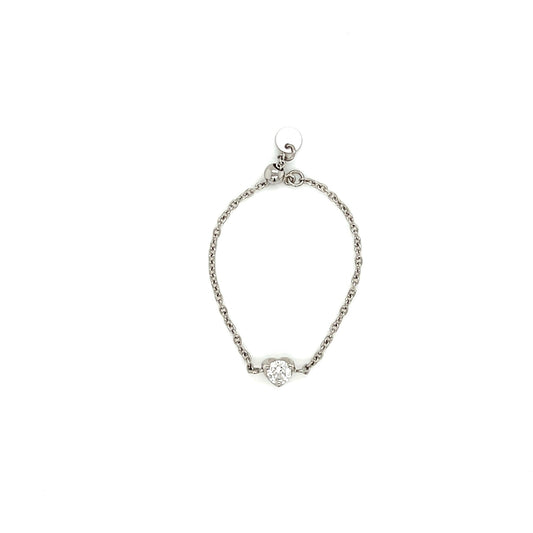 Heart Shape Chain Ring 0.08ct - JMW Jewelry Wholesale