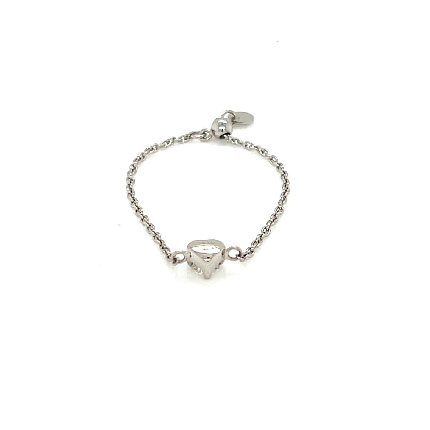 Heart Shape Chain Ring 0.08ct - JMW Jewelry Wholesale