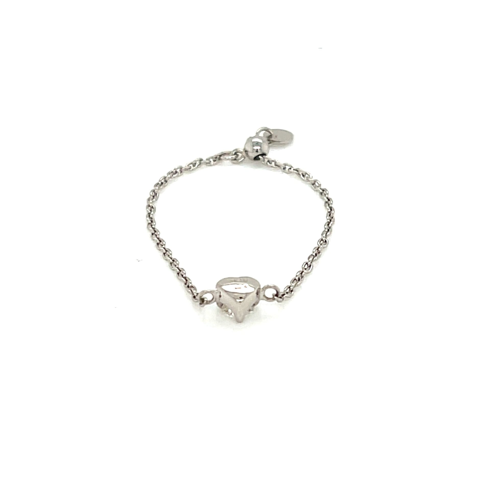 Heart Shape Chain Ring 0.08ct - JMW Jewelry Wholesale