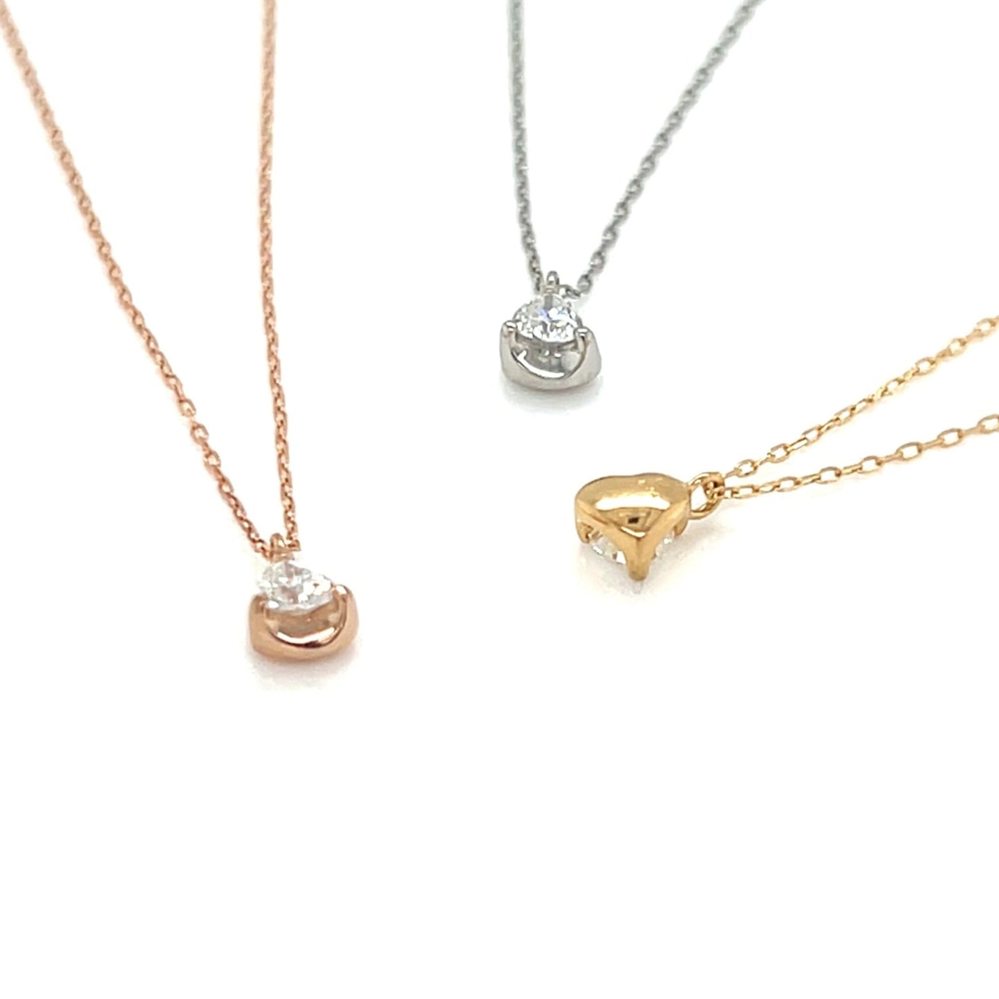Heart - shaped Dia Heart M Necklace 0.14ct - JMW Jewelry Wholesale