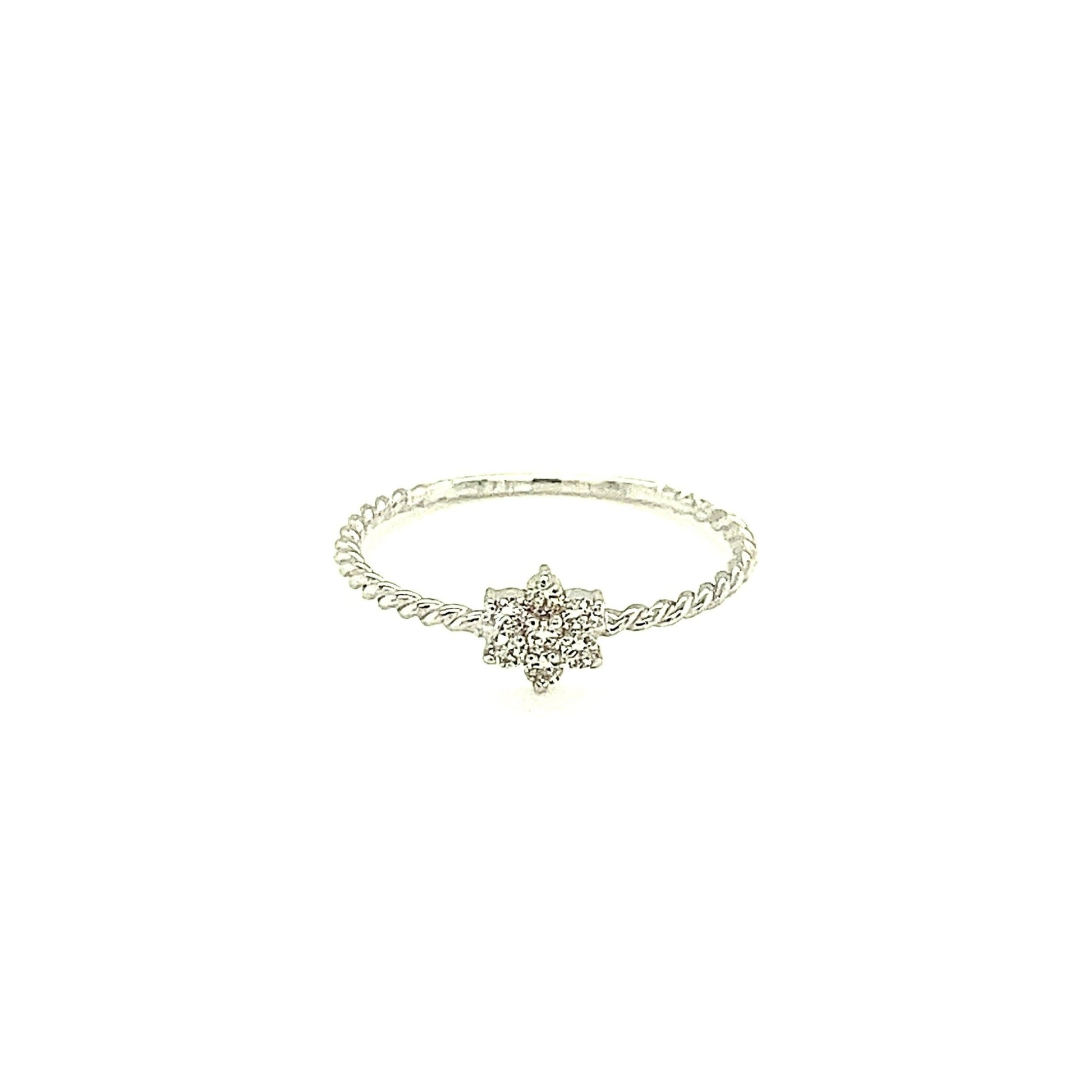 Hexagon Star Ripple ring 0.1ct - JMW Jewelry Wholesale
