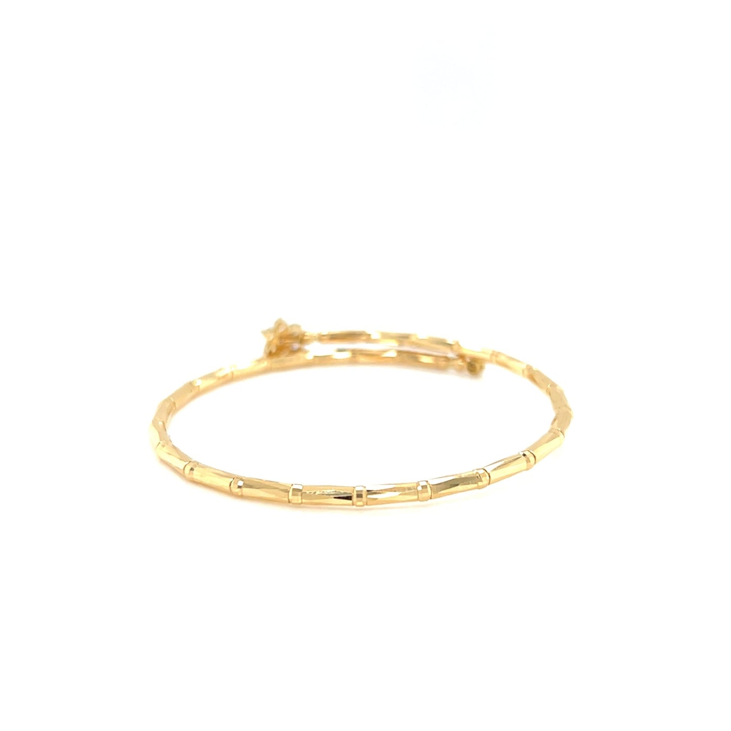 Hexagram Flower Glossy Flexi Bangle 0.3ct - JMW Jewelry Wholesale