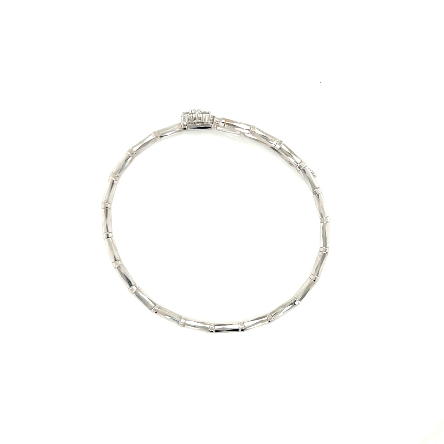Hexagram Flower Glossy Flexi Bangle 0.3ct - JMW Jewelry Wholesale