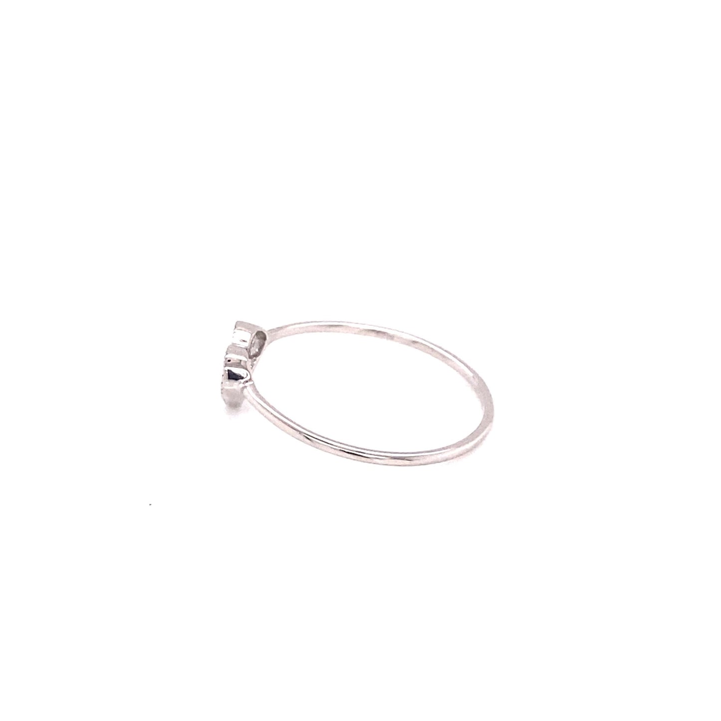 Hollow Flat Heart Ring 0.07ct - JMW Jewelry Wholesale