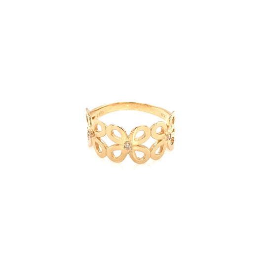 Hollow Flower ring 0.03ct - JMW Jewelry Wholesale
