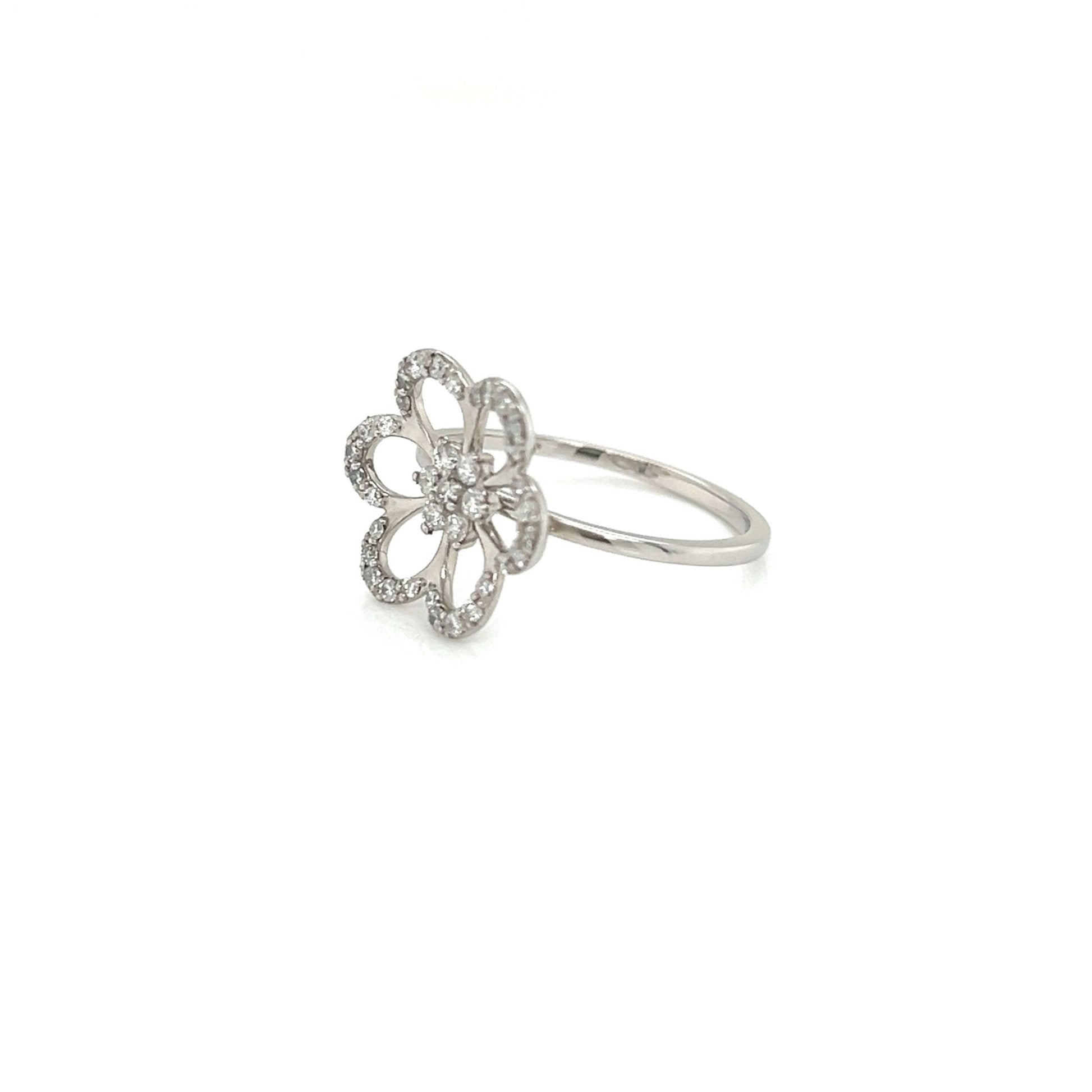 Hollow Flower Ring 0.32ct - JMW Jewelry Wholesale