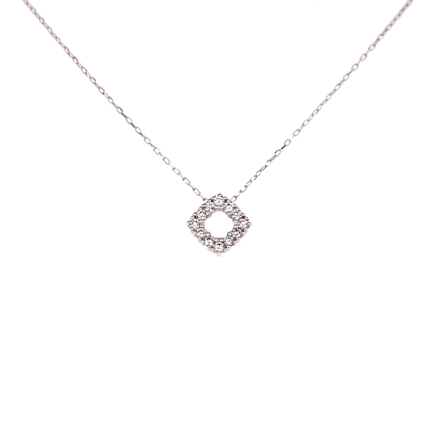 Hollow Rhombus Necklace 0.1ct - JMW Jewelry Wholesale