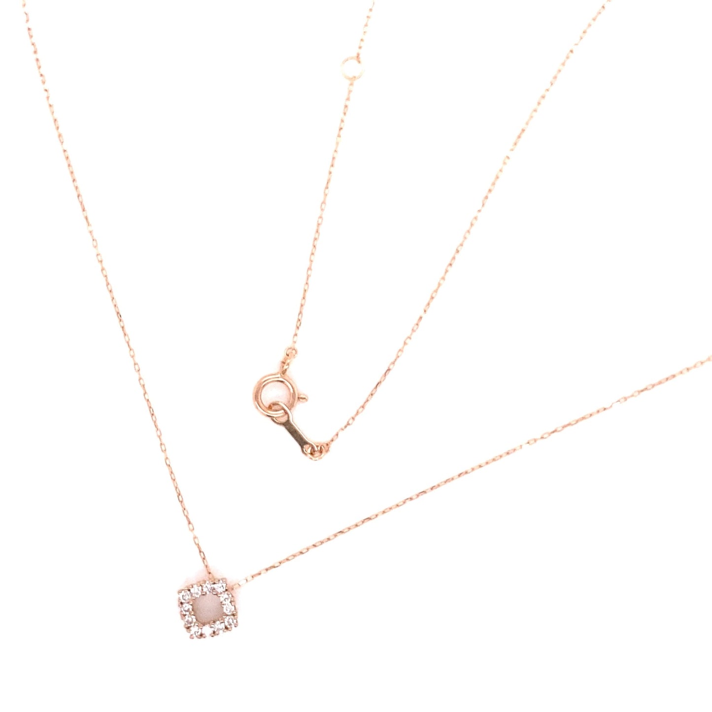 Hollow Rhombus Necklace 0.1ct - JMW Jewelry Wholesale