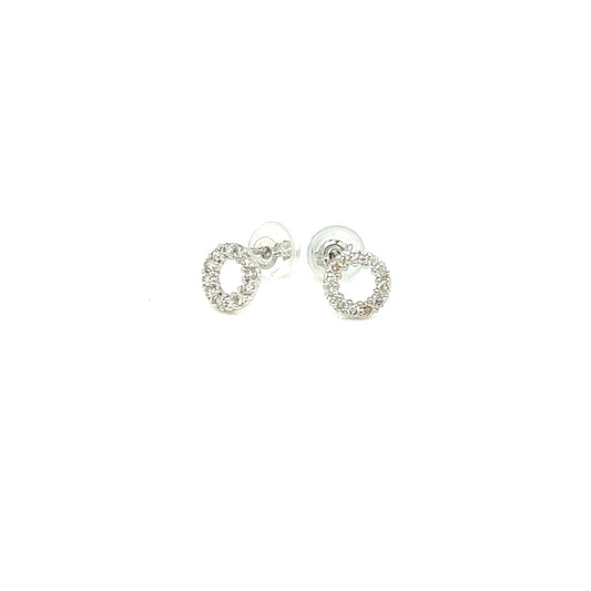 Hollow Round Earrings 0.2ct - JMW Jewelry Wholesale