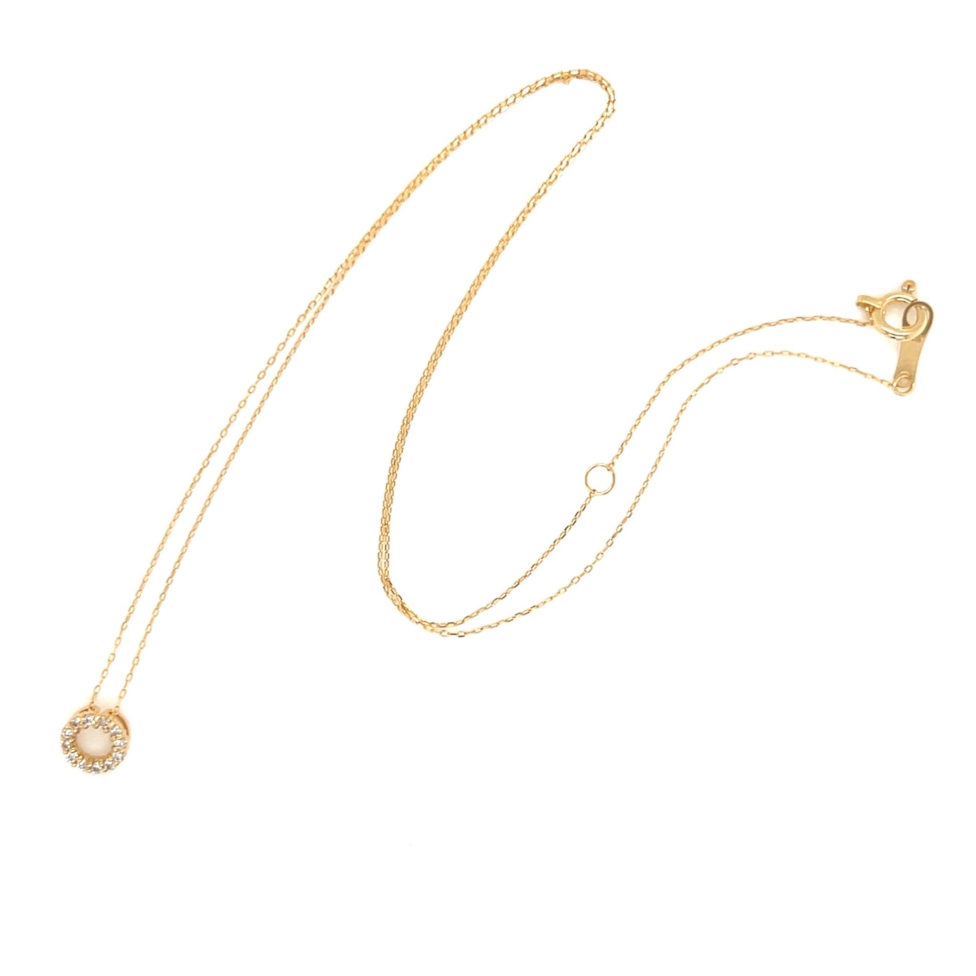 Hollow Round Necklace 0.08ct - JMW Jewelry Wholesale