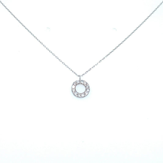 Hollow Round T Necklace 0.1ct - JMW Jewelry Wholesale