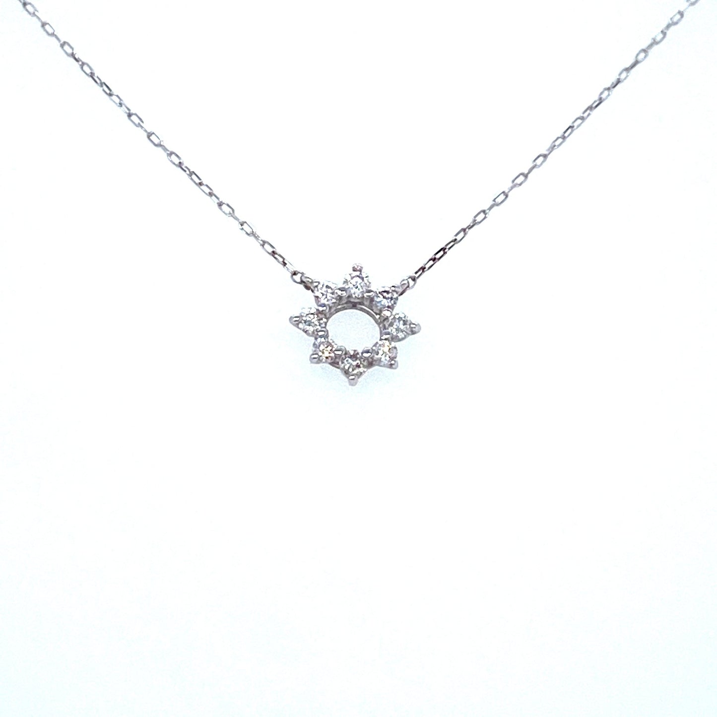 Hollow Sunflower Necklace 0.1ct - JMW Jewelry Wholesale