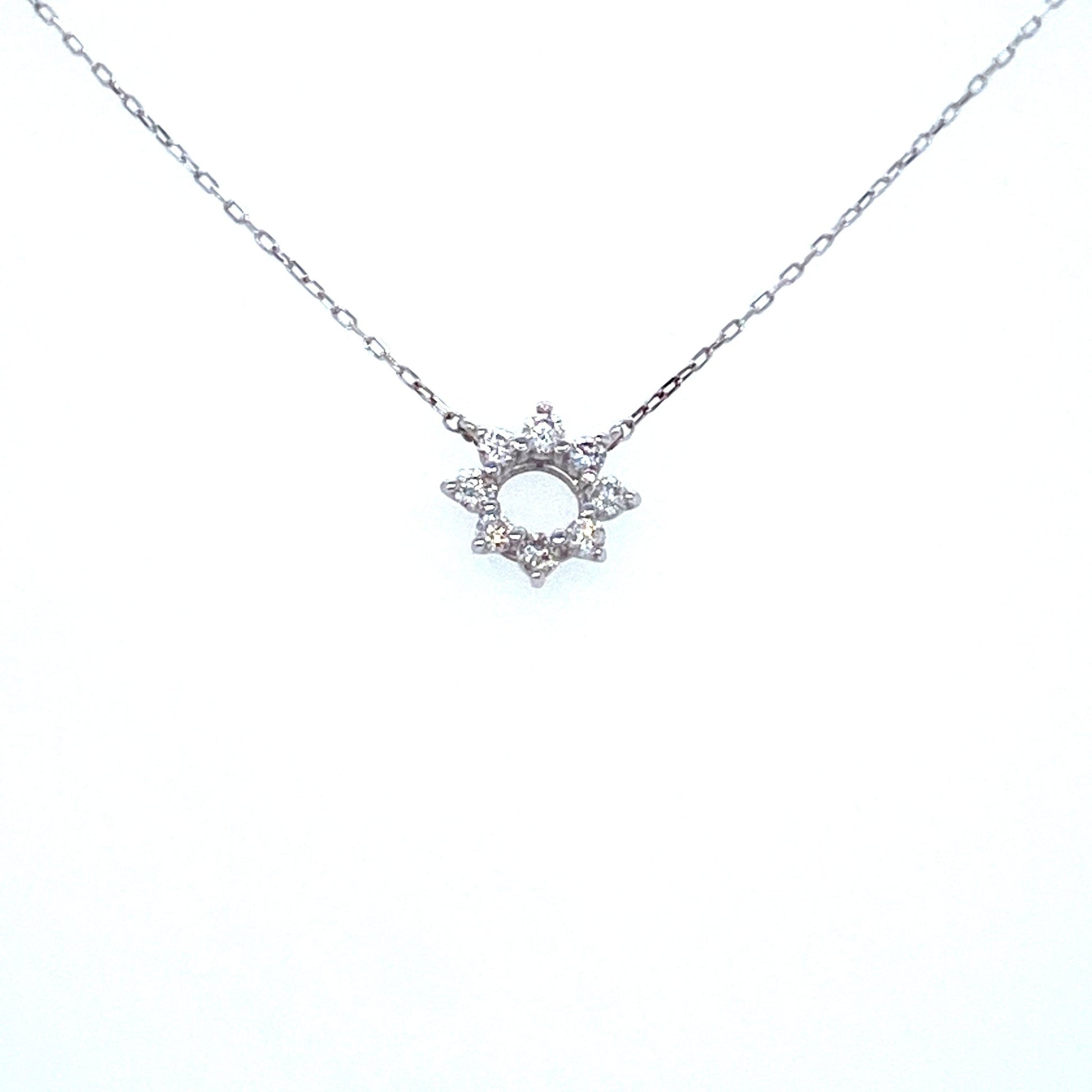 Hollow Sunflower Necklace 0.1ct - JMW Jewelry Wholesale