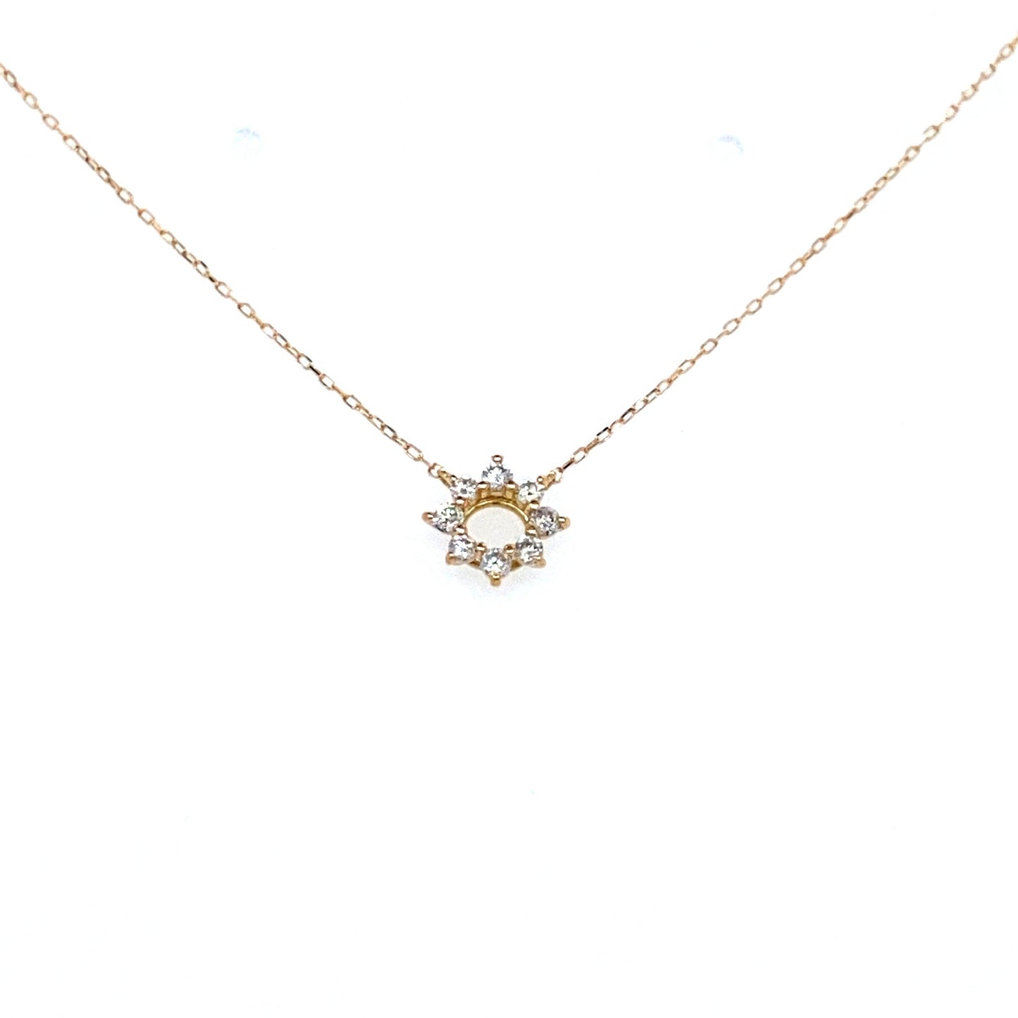 Hollow Sunflower Necklace 0.1ct - JMW Jewelry Wholesale