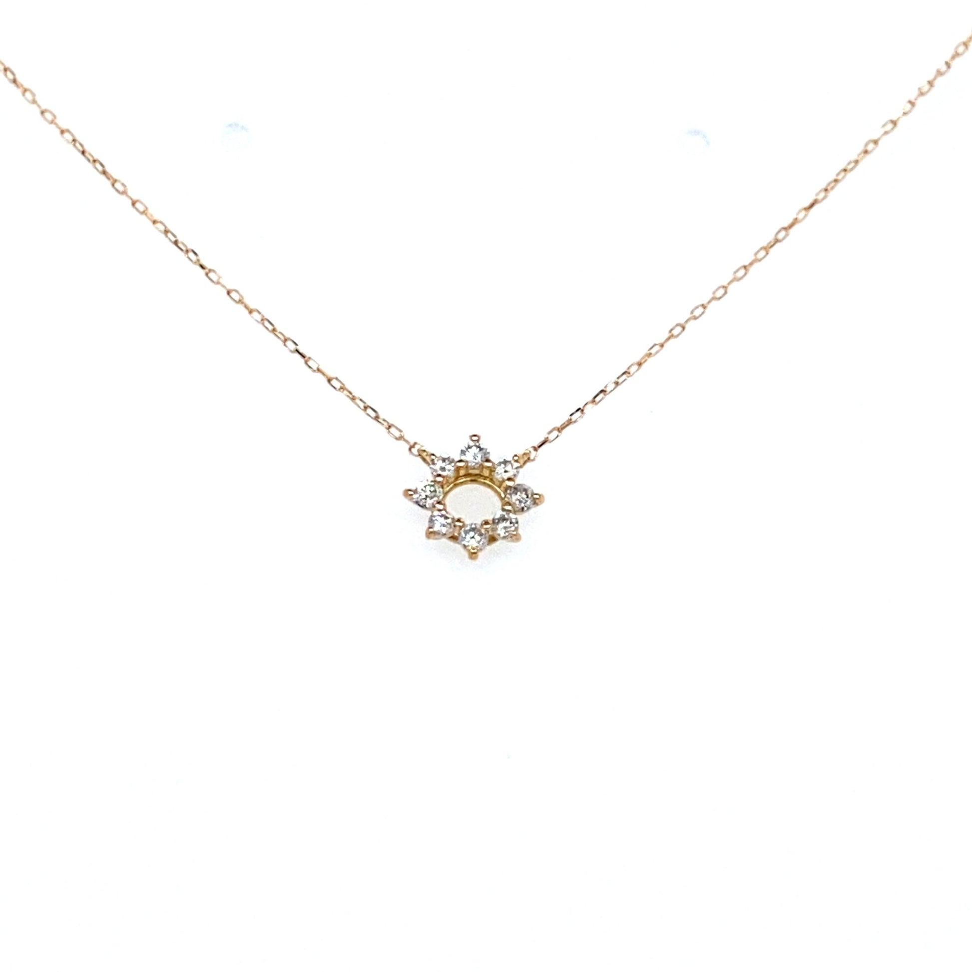 Hollow Sunflower Necklace 0.1ct - JMW Jewelry Wholesale