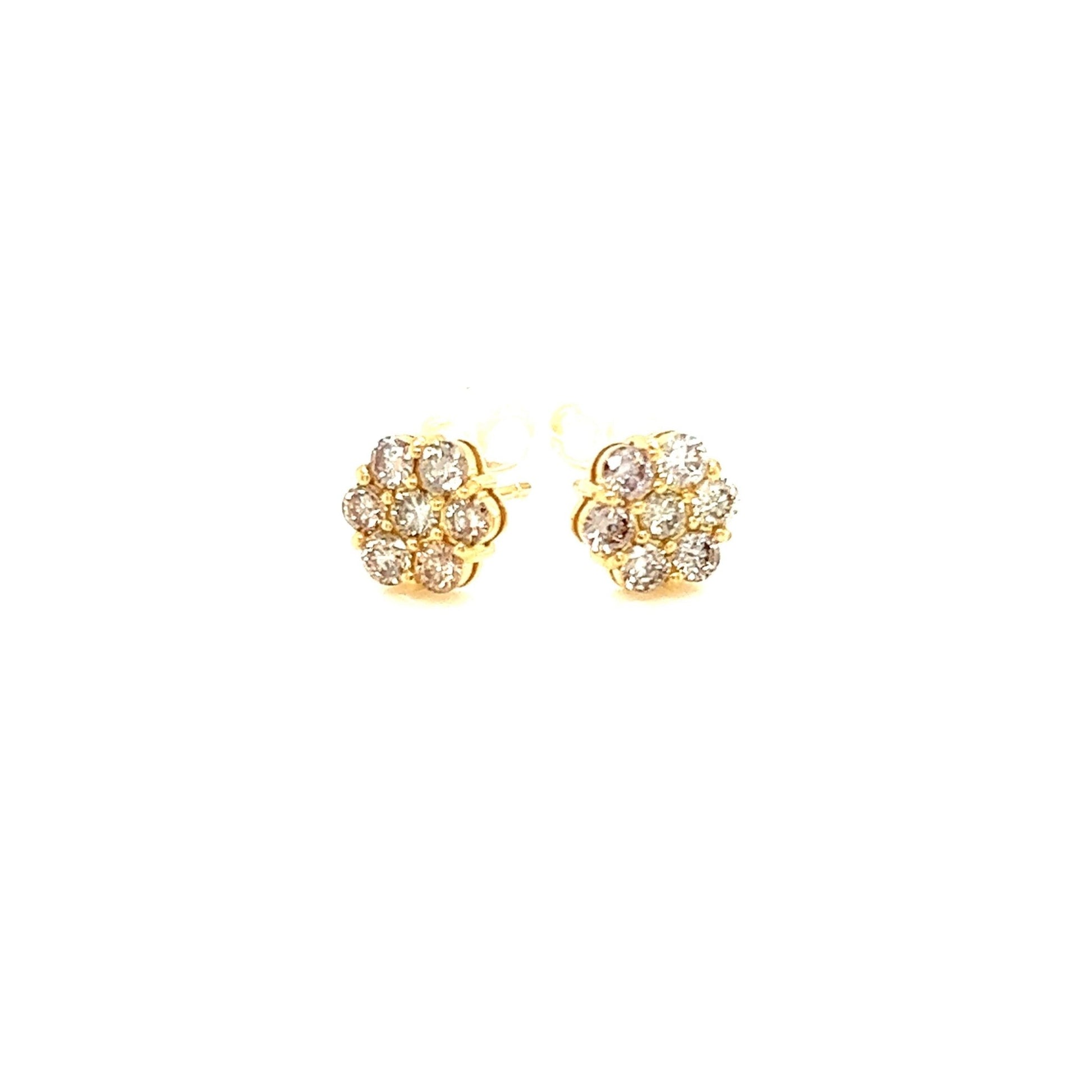 Honeycomb Flower Earrings 0.5ct - JMW Jewelry Wholesale