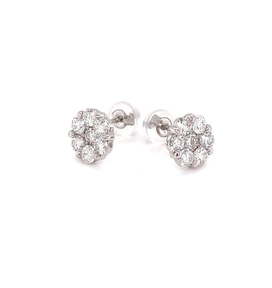 Honeycomb Flower Earrings 1ct - JMW Jewelry Wholesale