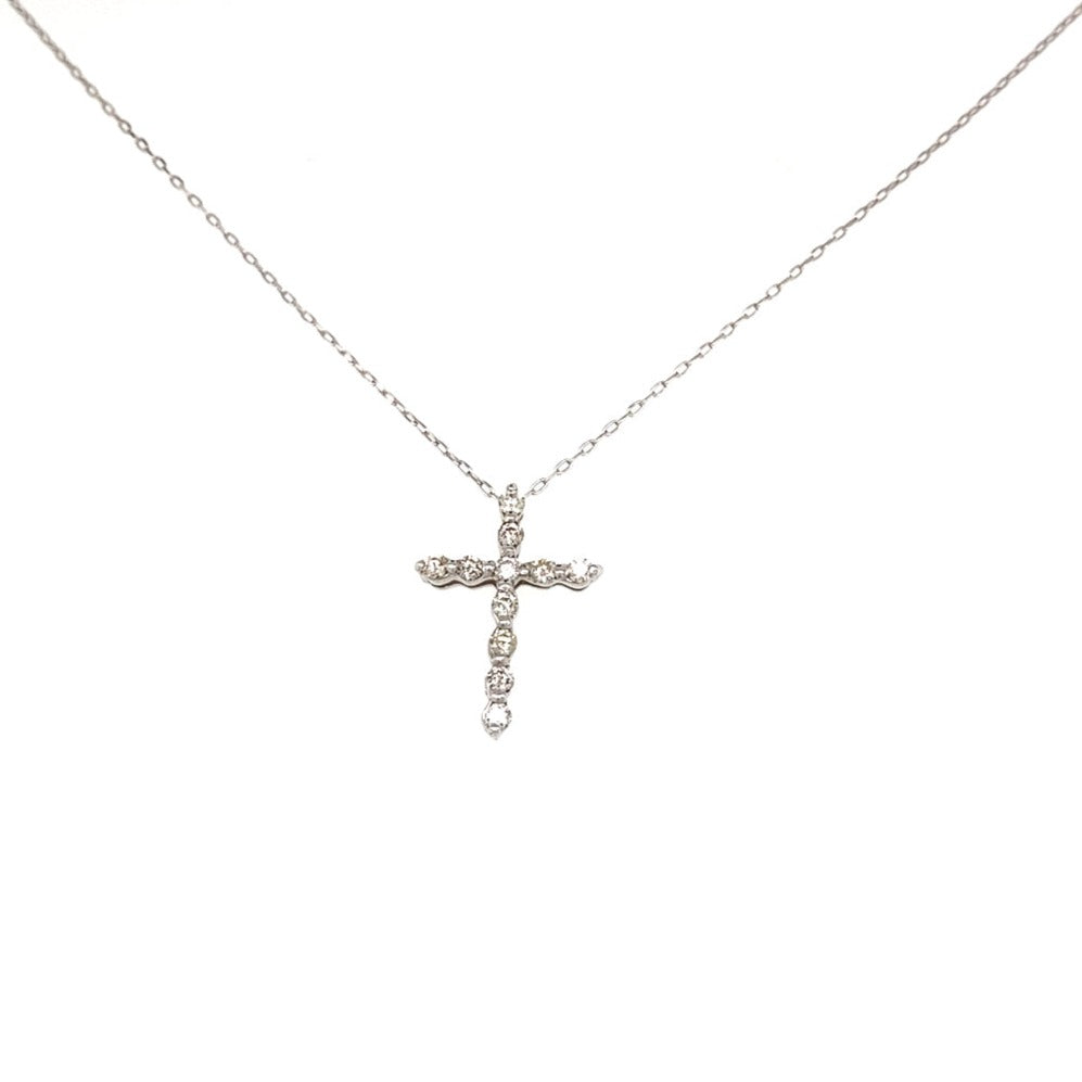 Fine Cross Necklace 0.1ct