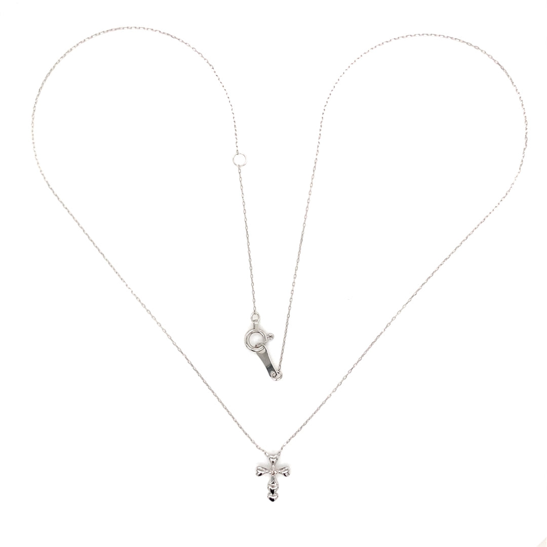 Cross Heart Necklace 0.01ct