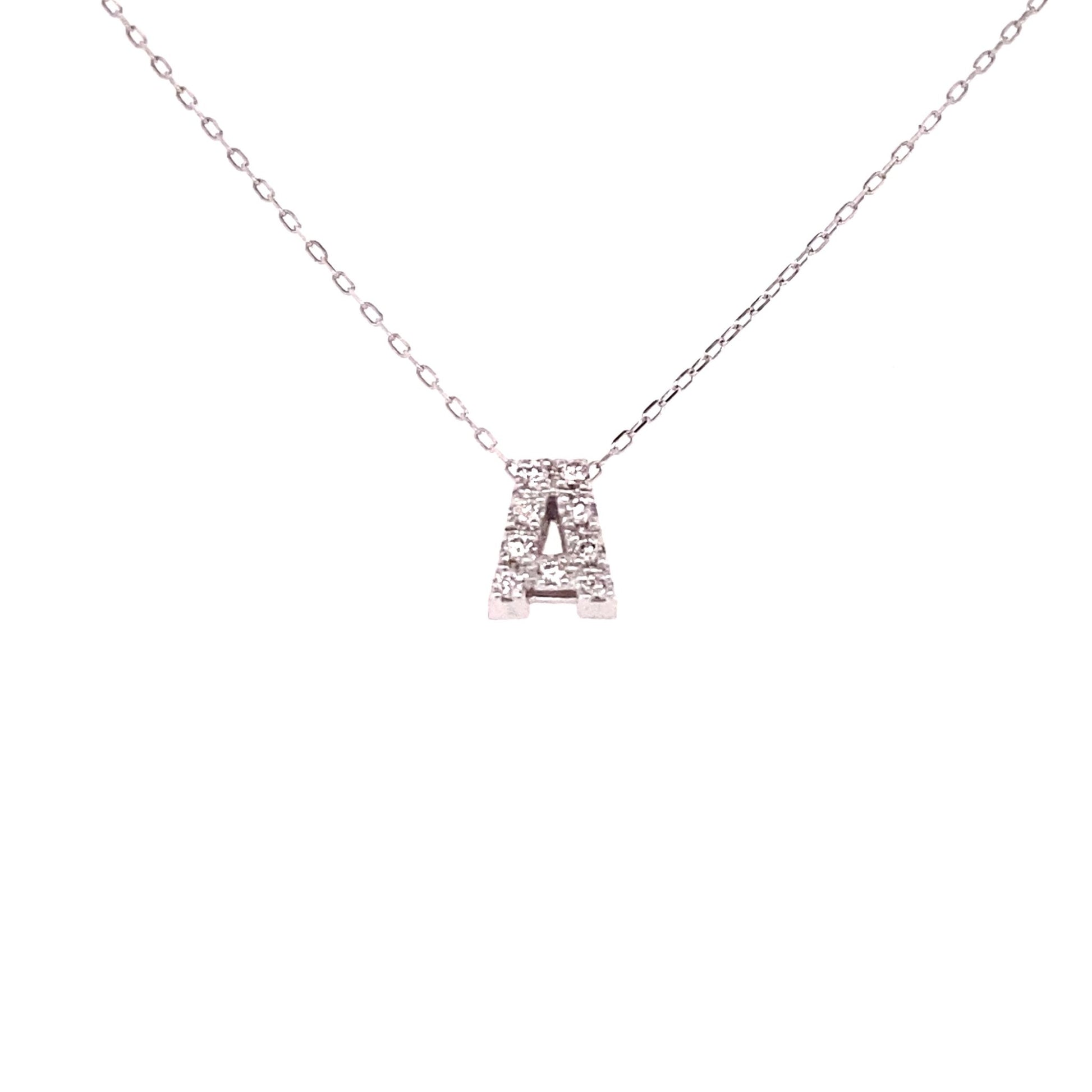 Initial A Necklace 0.06ct - JMW Jewelry Wholesale