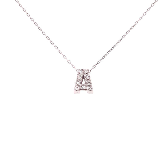 Initial A Necklace 0.06ct - JMW Jewelry Wholesale