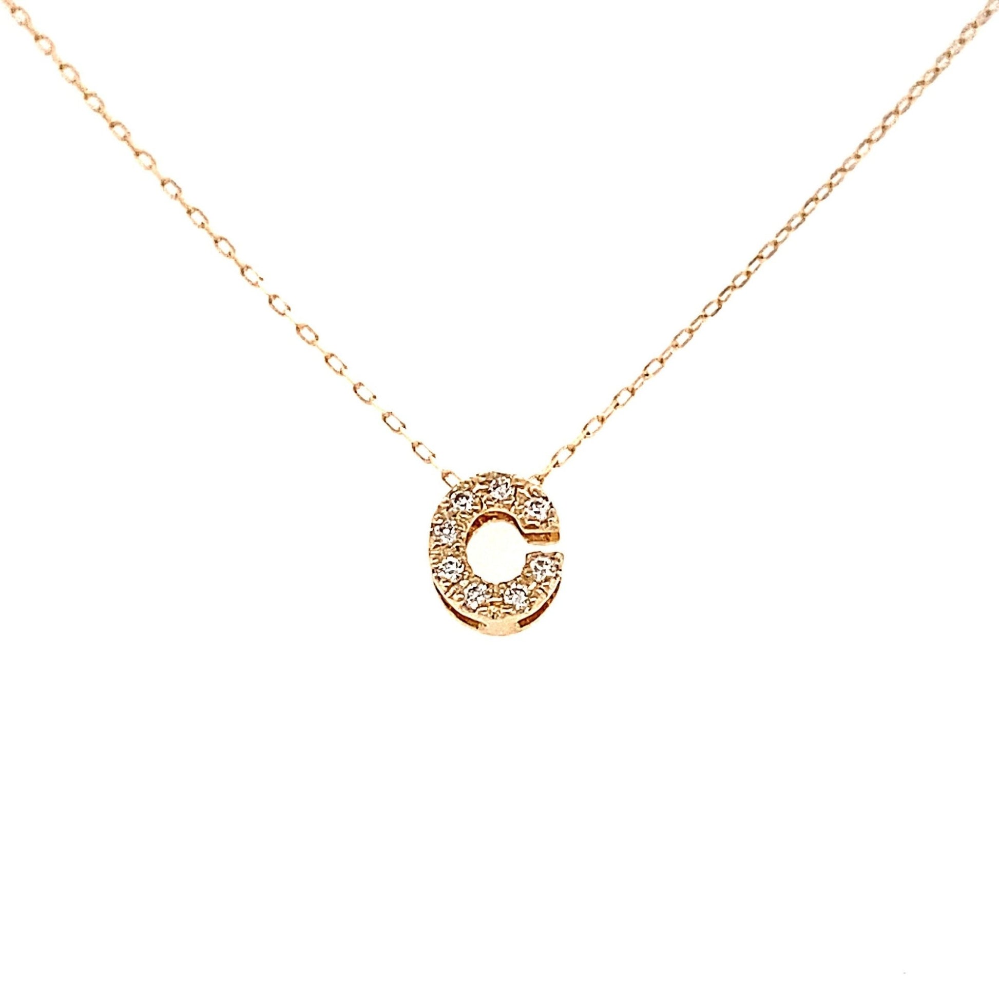 Initial C Necklace 0.05ct - JMW Jewelry Wholesale