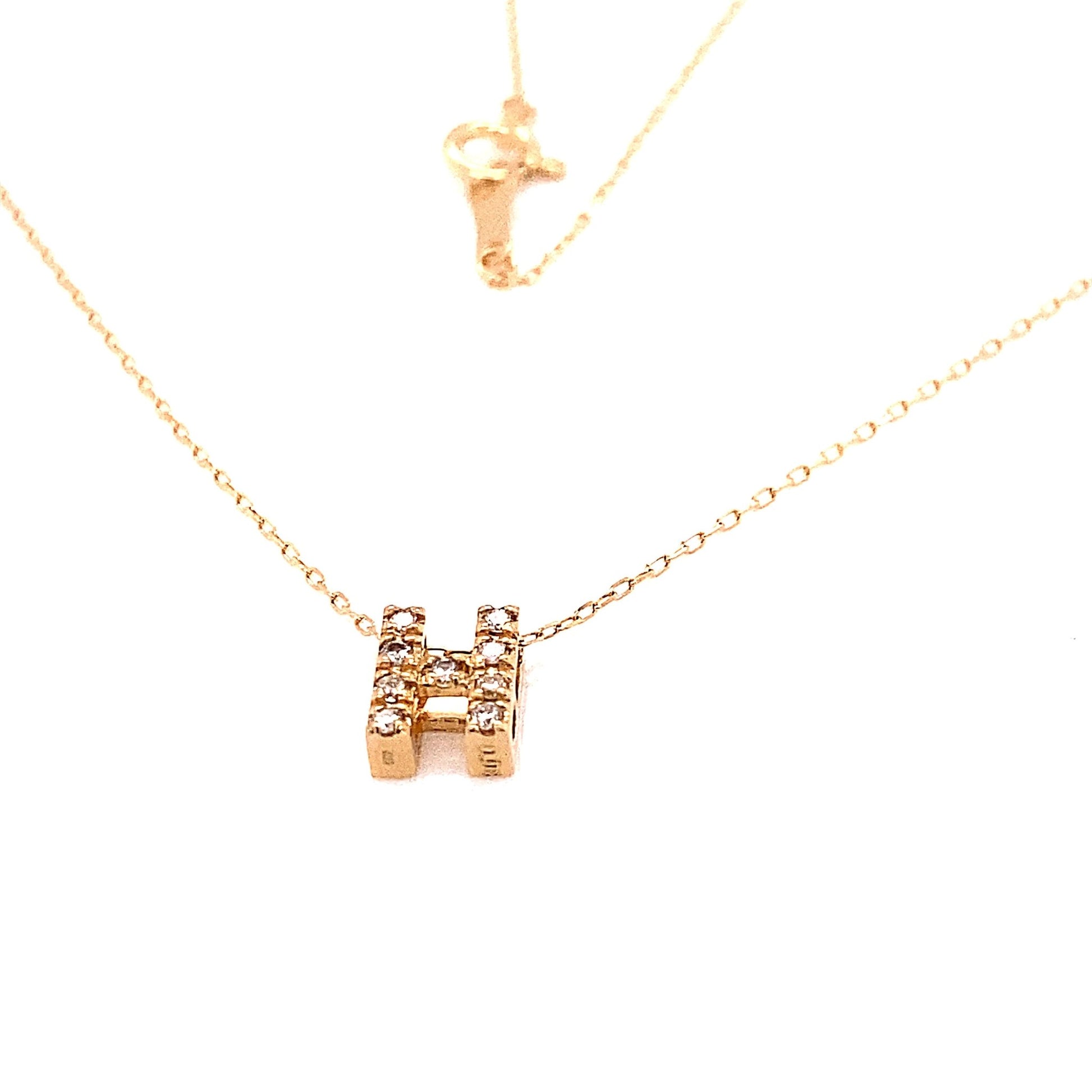 Initial H Necklace 0.06ct - JMW Jewelry Wholesale