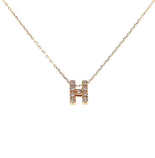 Initial H Necklace 0.06ct - JMW Jewelry Wholesale