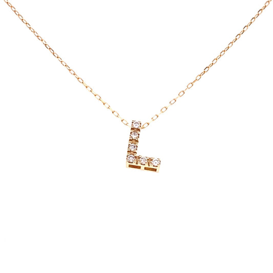 Initial L Necklace 0.04ct - JMW Jewelry Wholesale