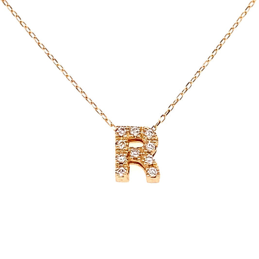 Initial R Necklace 0.07ct - JMW Jewelry Wholesale