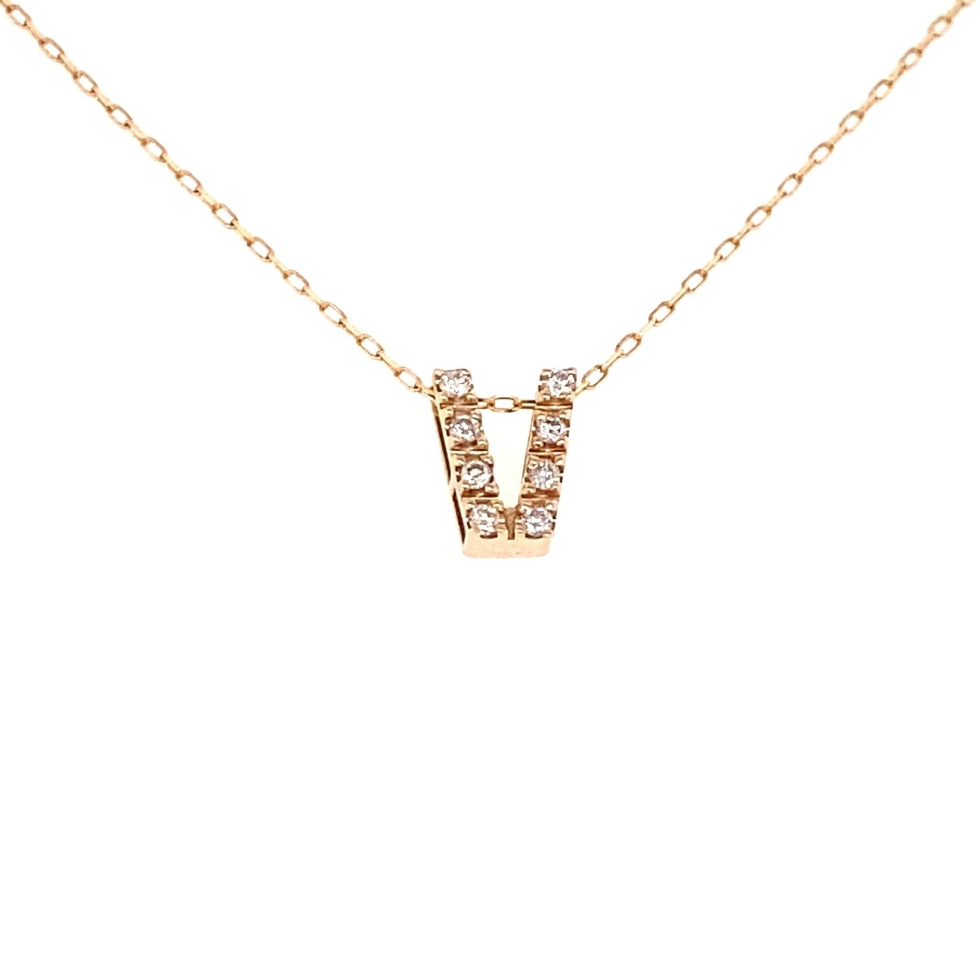 Initial V Necklace 0.05ct - JMW Jewelry Wholesale