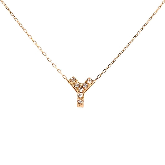 Initial Y Necklace 0.05ct - JMW Jewelry Wholesale