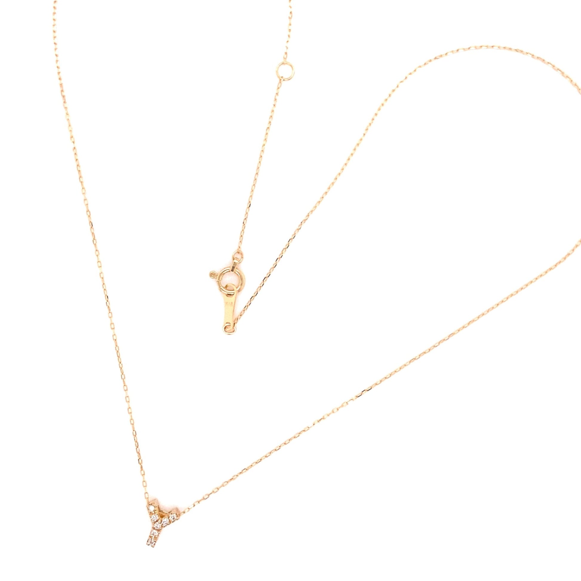 Initial Y Necklace 0.05ct - JMW Jewelry Wholesale